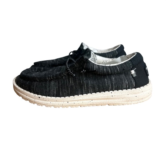 Hey Dude Other - Hey Dude Wally Youth Stretch Black Casual Shoes Boys Girls Size YT4 Slip On